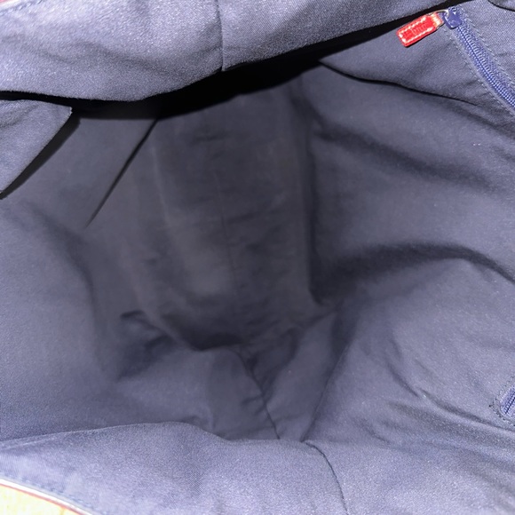 Vintage Gucci Large Abbey D Ring Tote - Red/Navy Blue - Picture 12 of 16